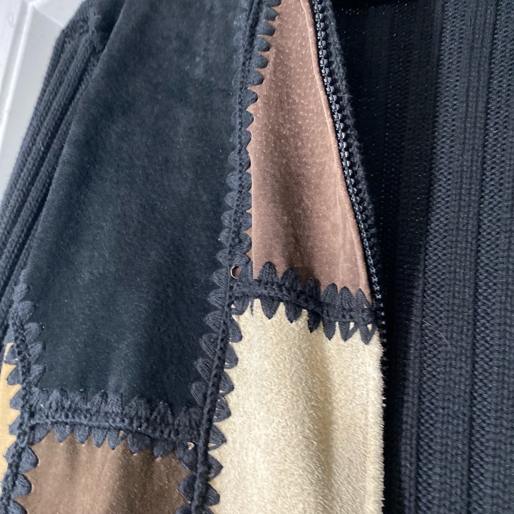 Vintage Patchwork Leather Jacket - Black, Brown, … - image 4